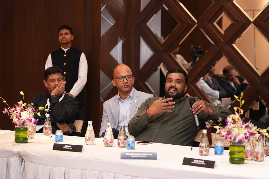 A guest making a point during the discussion