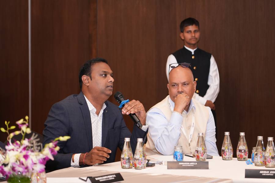 A hospital leader speaking at the roundtable
